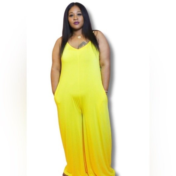 YELLOW Palazzo Jumpsuit - Picture 1 of 3